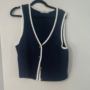 Abercrombie & Fitch Navy Blue Sleeveless Top